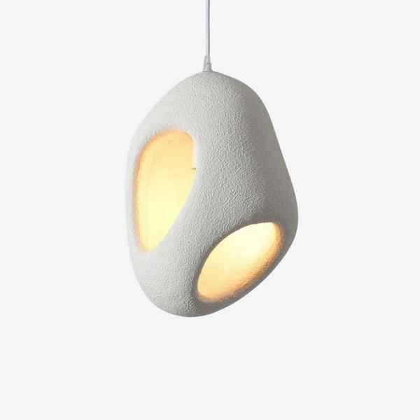Suspension Wabi-Sabi Lampe Pendante Polystyrène Blanc Design Japonais