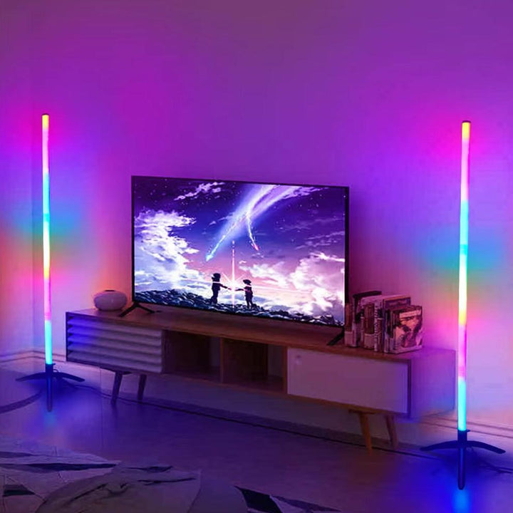 New Product Indoor Decoration Living Room Stand Lighting Color Changeable Remote Control USB Charging Corner LED Floor Lamp RGB