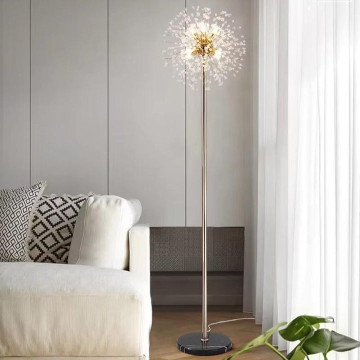 Northern Europe 5 Star Stylish Concise Dandelion Floor Lamp Simplicity Tea Table Living Room Hotel Metal Shelf Floor Lamp